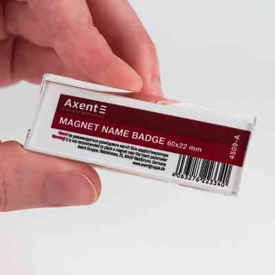 Бейдж Axent акриловый на магните 4509 (60х22 мм) (4509-A) Винница