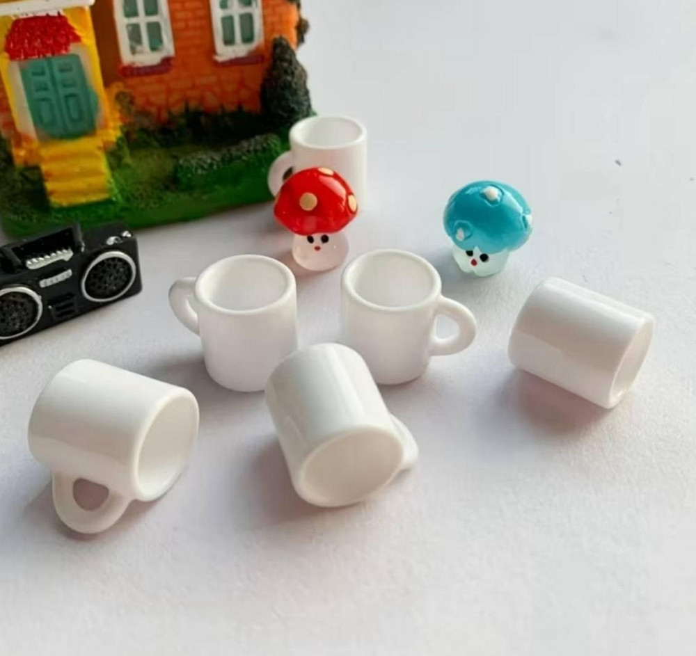 Набір мініатюрних чашок із смоли 10 шт для декору та DIY Київ - фото 5