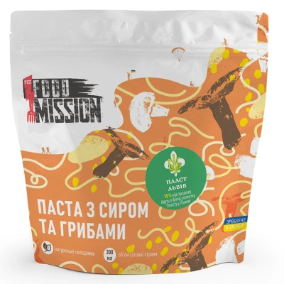 Пища быстрого приготовления Food Mission Паста с творогом и грибами 110 г (fm.30719) Винница - изображение 1
