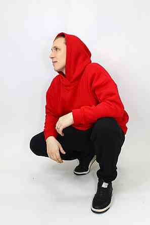 Чоловічий спортивний костюм на флісі Червоно-чорний 50 Харків