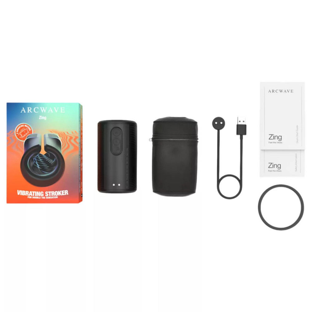 Вибрирующий мастурбатор Arcwave Zing Black, открытый, черный Sex Aura Киев - изображение 2