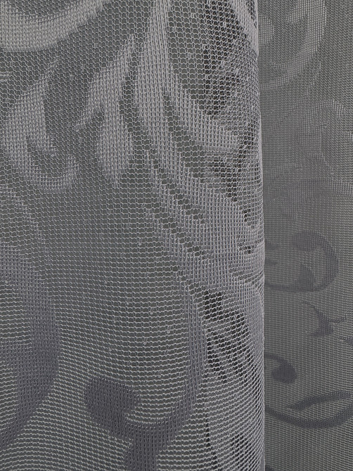 Тюль VR-Textil 1484т Жакард з вишивкою графітовий 300х270 см (40-323) Київ - фото 6