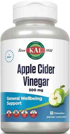 Яблучний оцет KAL Apple Cider Vinegar 500 мг 60 жев таб  яблуко Київ