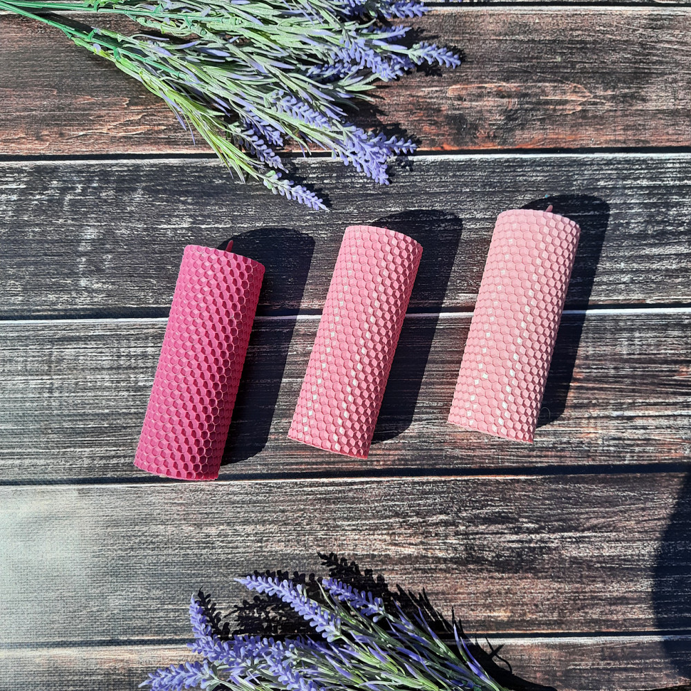 Набір трьох свічок з вощини Царство Меду 13 см Nabor1023 Одеса - фото 3