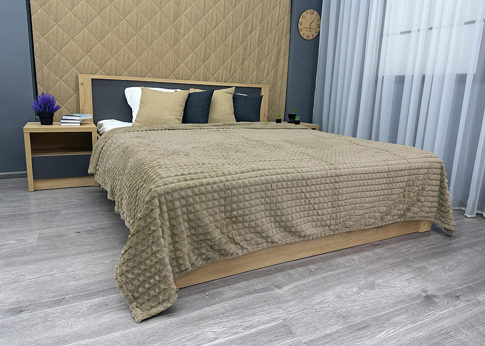 Плед-покривало Кубик 200х220 см (+-10см) Тауп (87-230) Київ - фото 4