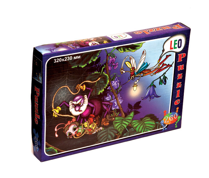 Пазли 219-9,  260 ел. (12 шт.) Лео, "Світлячок", в кор-ці 28-19,5-3,8 см		, шт Київ - фото 1