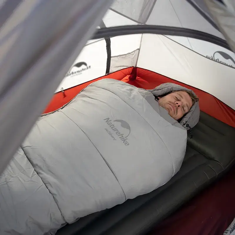 Туристический спальный мешок-кокон Naturehike P400 (до -18C) Серый Винница - изображение 4