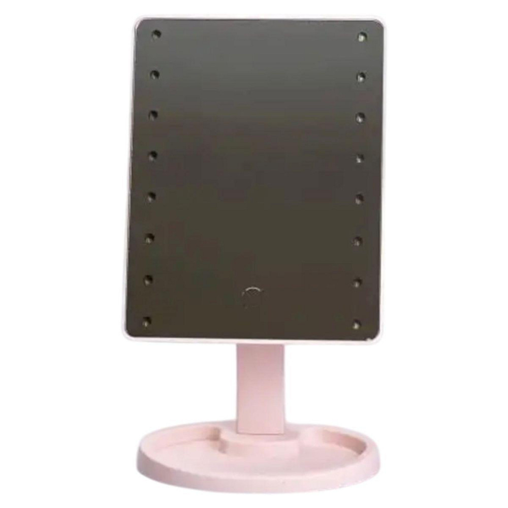 Дзеркало косметичне 21х16 см 16 LED Чорне HP-10-3AP Київ - фото 2