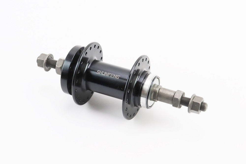 Втулка задня MTB алюмінієва 14Gx36H під вільнобіг, Disk-brake, кріпл. гайка, чорна SF-A210R Бершадь - фото 1