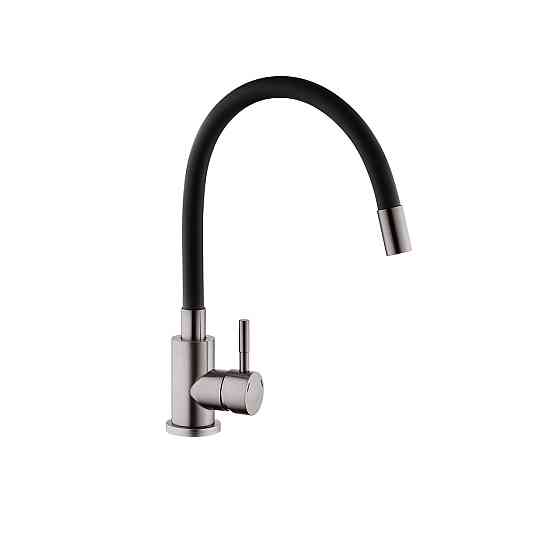 Смеситель для кухни с гибким изливом Kroner KRP Edelstahl Klassisch - PVD035BLK графит/черный Киев