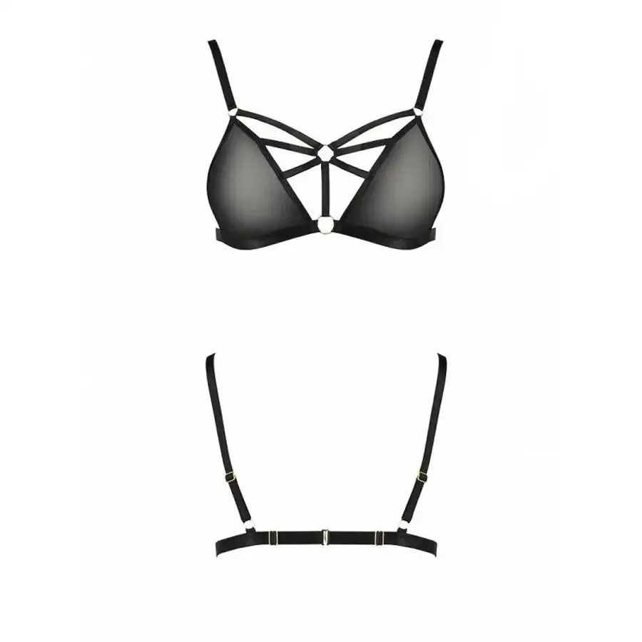 Бюстгальтер-стрепи Passion Exclusive Meggy Bra XXL/XXXL, black Львів - фото 5