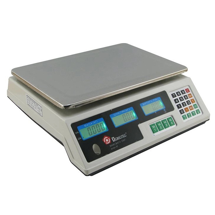 Ваги торговельні платформа DOMOTEC MS-228 до 50кг акумулятор OM-44 Львів - фото 1