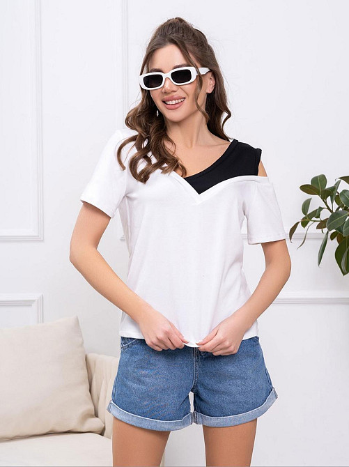 Трикотажна футболка "Black&White" оптом | Норма і батал Київ - фото 2