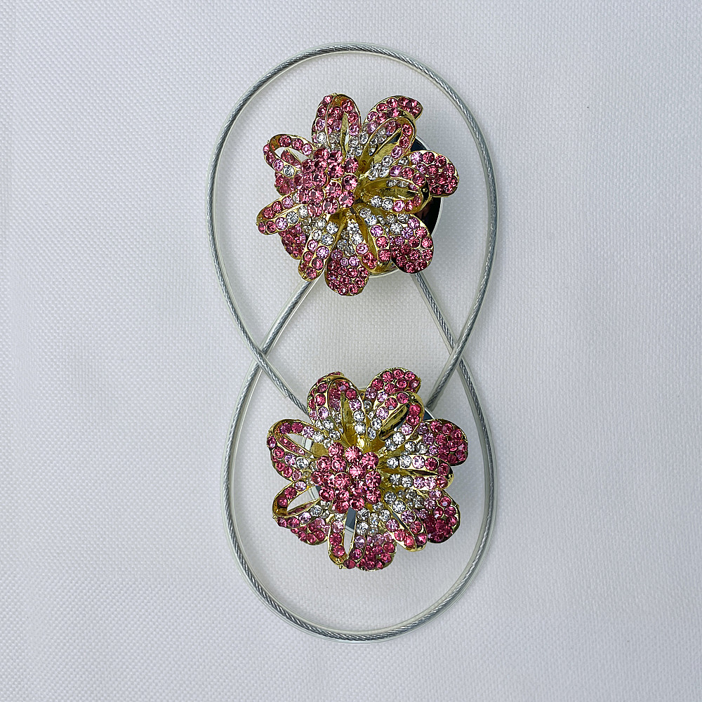 Магніти для штор та гардин "Flowers" набір 2 шт Рожевий з золотистим (81-201) Київ - фото 6