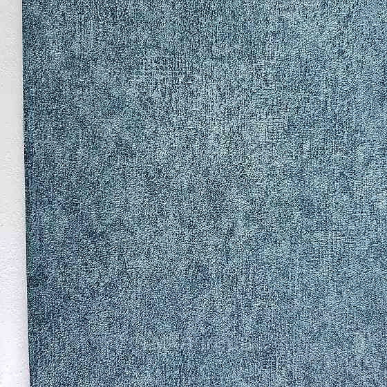 Шпалери вінілові на флізелін Rasch Linares 0.53х10 однотонні ефект потертості бірюзові сині 617153 Київ