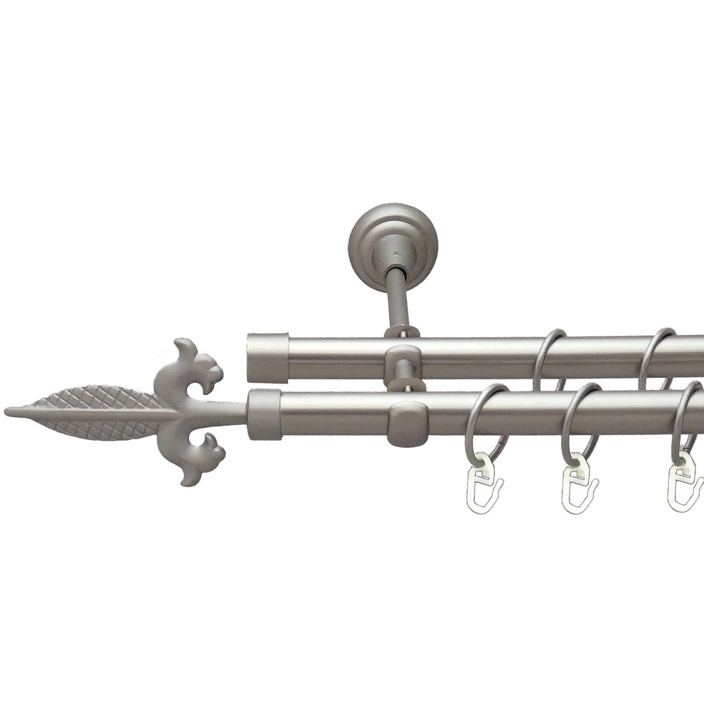 Карниз Orvit Генуя металевий дворядний відкритий Сатин 19\19 мм 160 см (6308086) Львів - фото 1