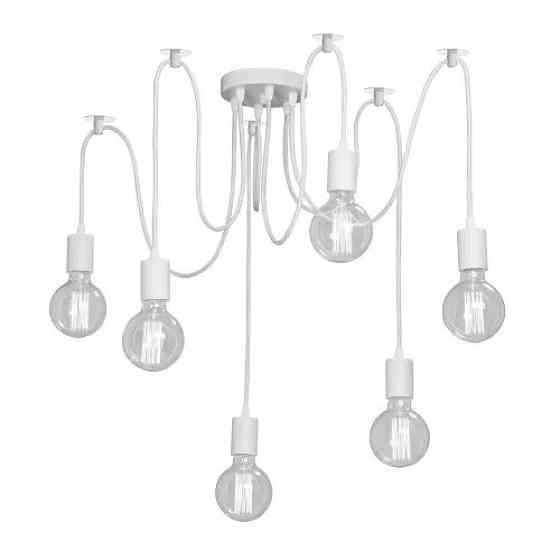 Подвесная люстра паук белая 6 ламп Е27 Spider NL 149-6W Одесса