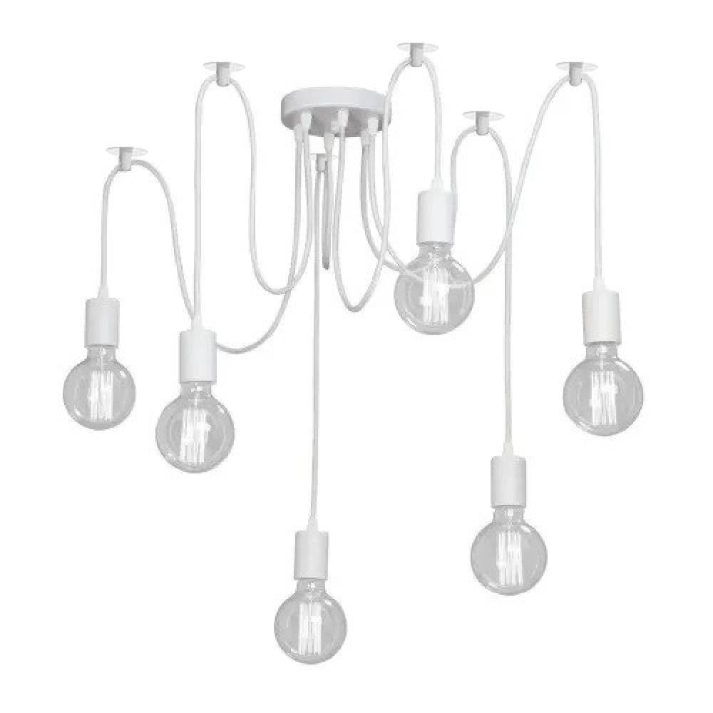 Подвесная люстра паук белая 6 ламп Е27 Spider NL 149-6W Одесса - изображение 1