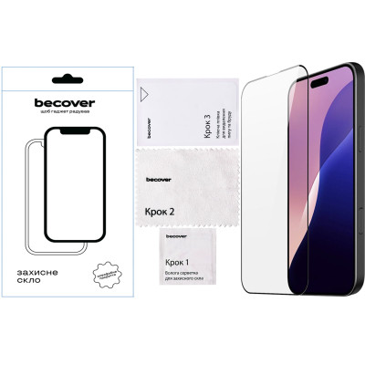 Скло захисне BeCover Apple iPhone 16 Pro Max Black (712125) Вінниця - фото 4