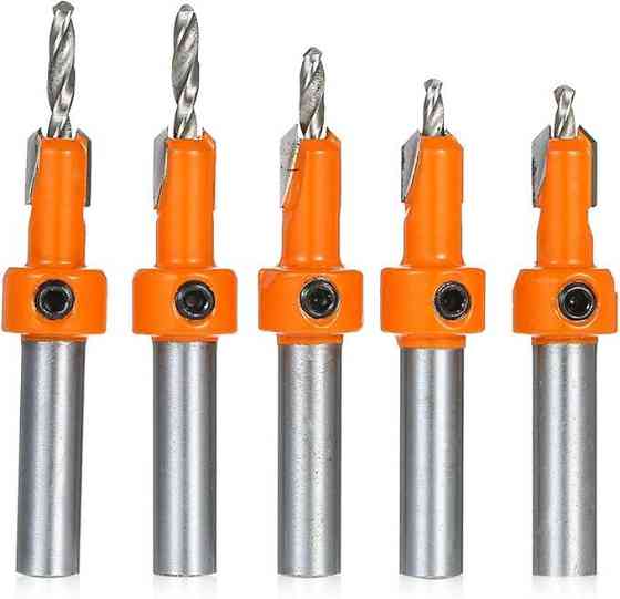 Набор сверл с зенковкой 5 шт, 2.8-4 мм, стальные Киев