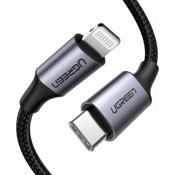 Кабель UGREEN USB-C на Lightning 2м, черный Киев