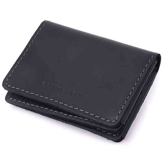 Чудова обкладинка на автодокументи у вінтажній шкірі GRANDE PELLE 22872 Чорний Київ