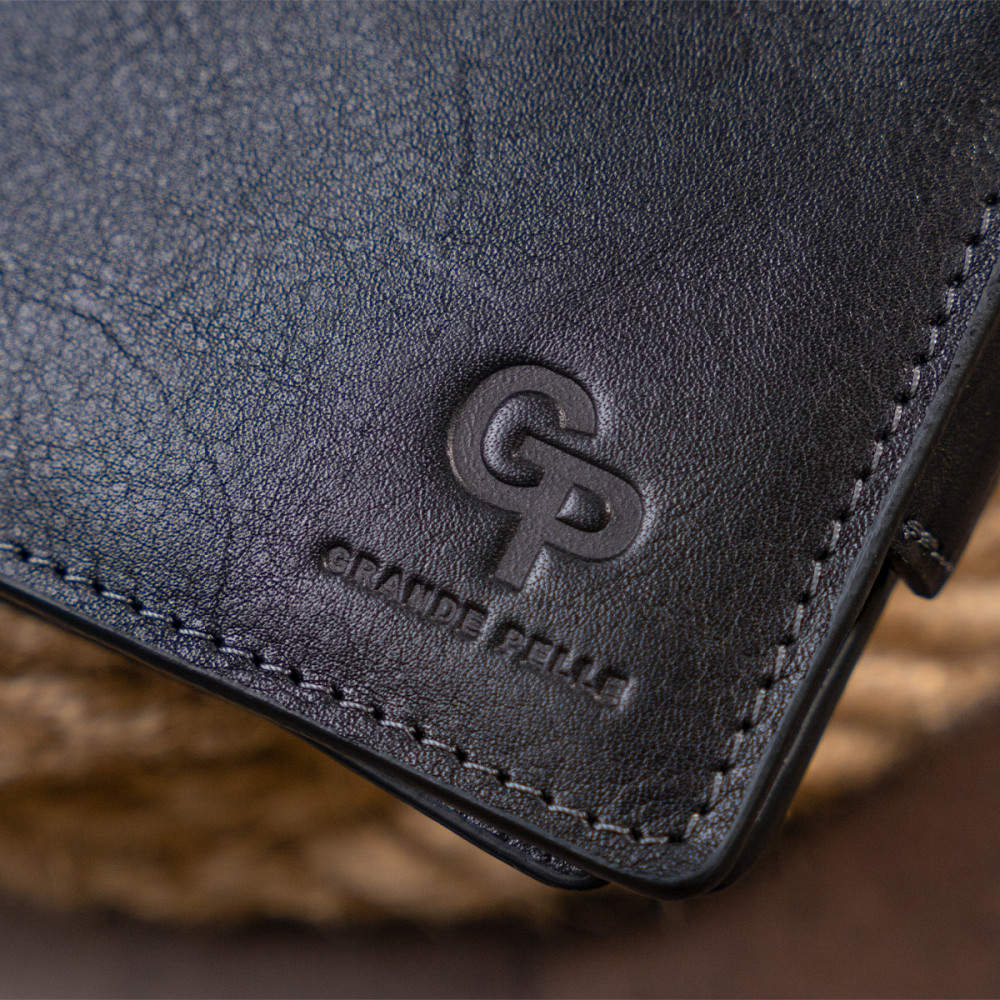 Портмоне горизонтальне Amico на магніті на два відділення GRANDE PELLE 11320 Чорне Київ - фото 2