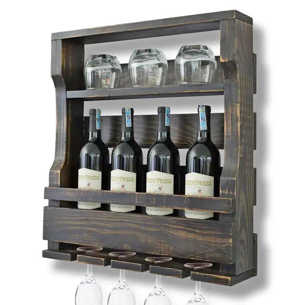 Настенная винная полка 