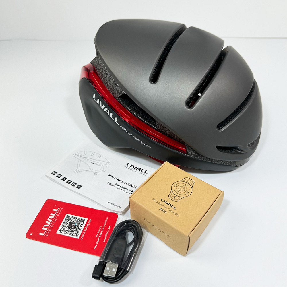 Захисний шолом Livall EVO21 (L) Dark Night (58-62см), передній та задній ліхтар поворотів та стопів, додаток, Bluetooth, пульт Київ - фото 8