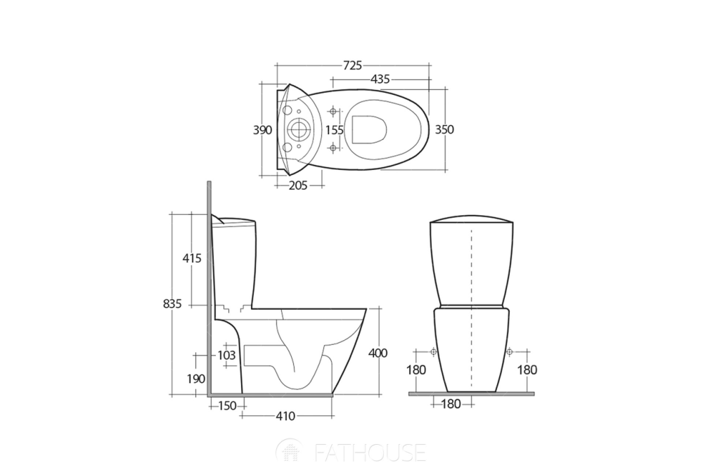 Унитаз RAK Ceramics Venice (унитаз бачок крышка ABS Soft Close Delux) (RAK0040) Белый Винница - изображение 4