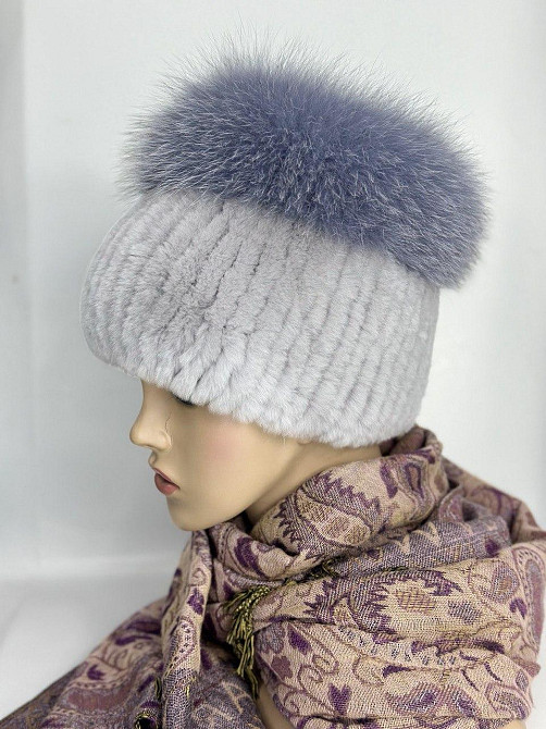 Шапка женская меховая Кубанка Медея Серый Харьков - изображение 2