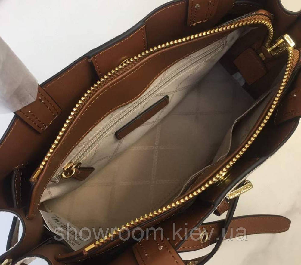 Брендова жіноча сумочка MK Emilia brown Київ - фото 14