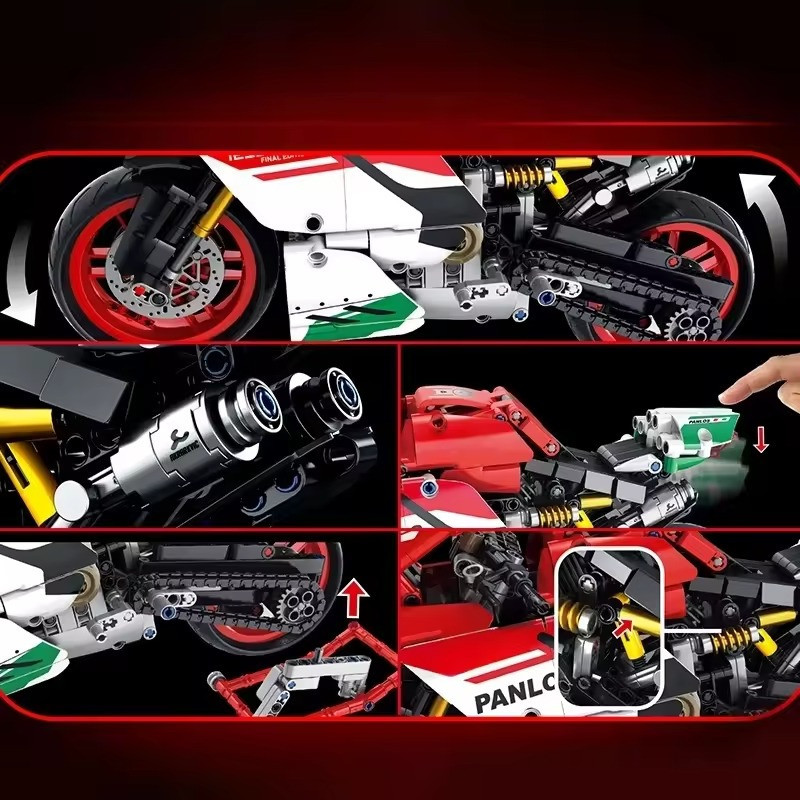 Конструктор дитячий. Спортивний мотоцикл байк на 803 деталі, дитячий Кам'янець-Подільський - фото 7