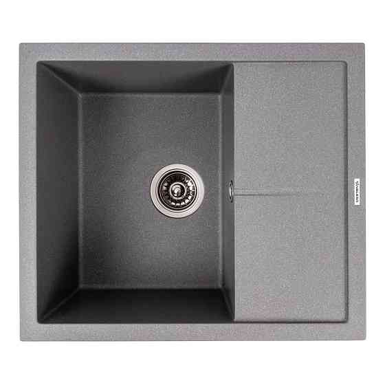 VALESO Гранітна кухонна мийка Valeso 5850 REYNA матова з сушкою, сірий мусон Киев