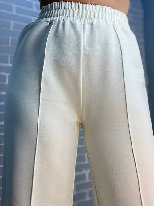 Костюм жіночий MY CITY 3044-8286 світшот широкий оверсайз та брюки палаццо зі стрілкою, блакитний, L Київ - фото 14