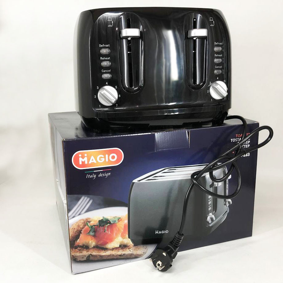 Маленький тостер Magio, Легкий у використанні тостер з підігрівом на різних рівнях YN-74 Львів - фото 8