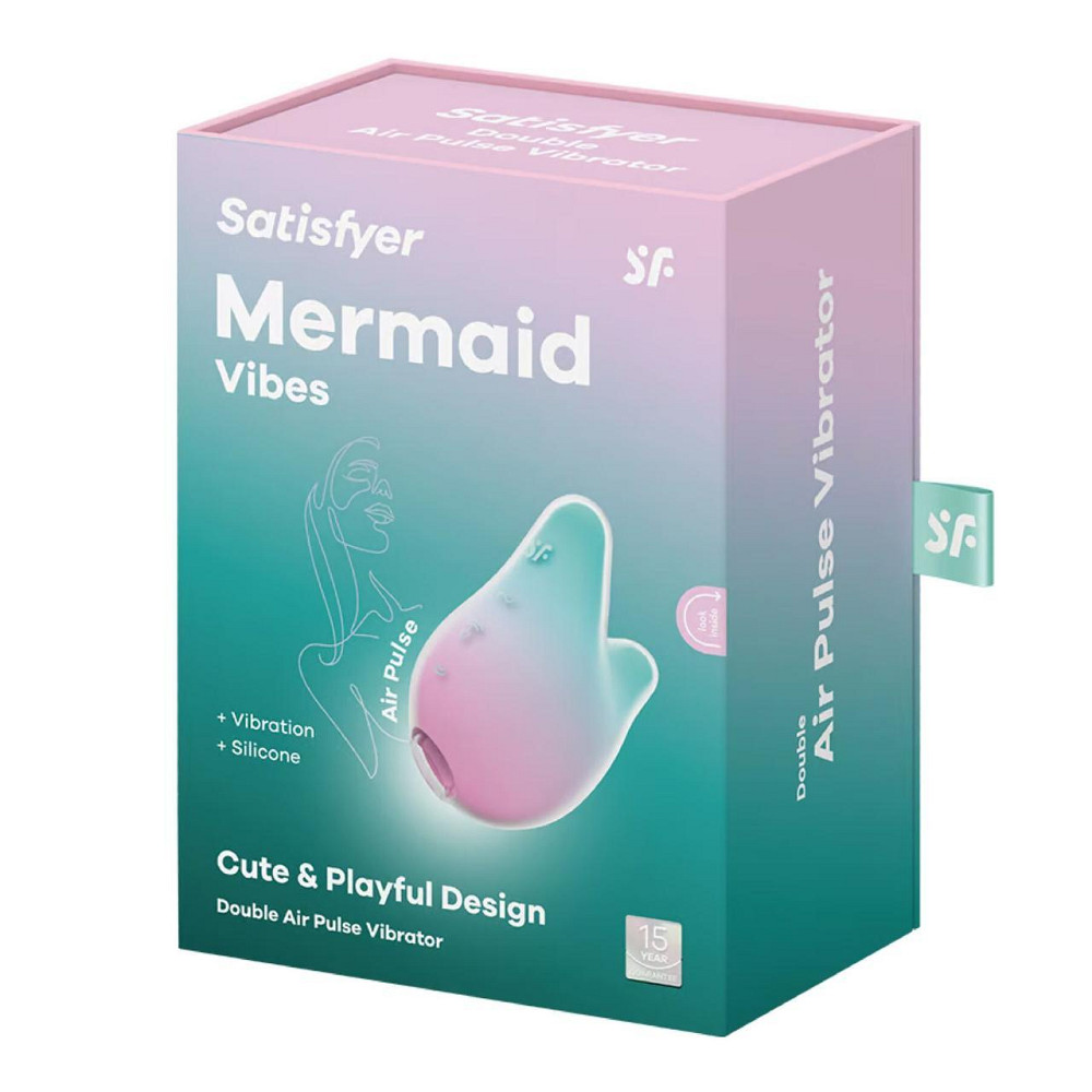 Вакуумный клиторальный стимулятор с вибрацией Satisfyer Mermaid Vibes Mint/Pink, 2 мотора Sex Aura Киев - изображение 5