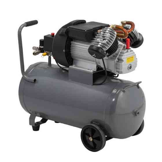 Компресор, 50 л, 3,0 кВт, 220 В, 10 атм, 420 л/хв, 2 циліндри, 93 дБ INTERTOOL PT-0007 Київ
