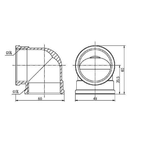 Куточок Thermo Alliance Forte 1" 1/4 ВВ SF36832 Київ