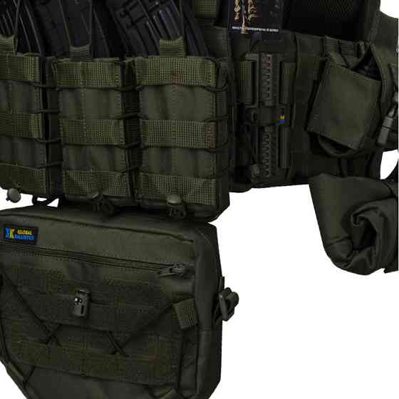 Плитоноска тактическая Warmor Gen.3 Pro Max с быстрым сбросом с подсумками (Оливковый) Киев