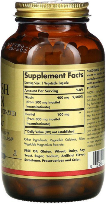 Ніацин Solgar No-Flush Niacin Solgar 250 капс Київ - фото 4