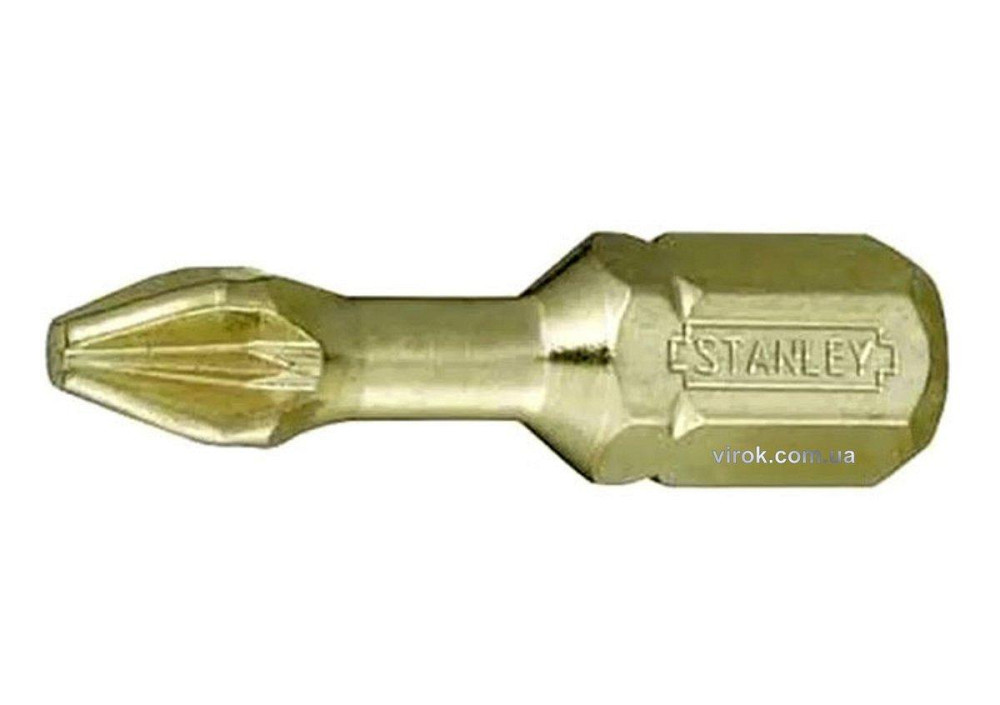 Насадка викруткова STANLEY : Pozidriv PZ2 x 25 мм. "GOLD". 6 (Уп/Шт.) Одеса - фото 1