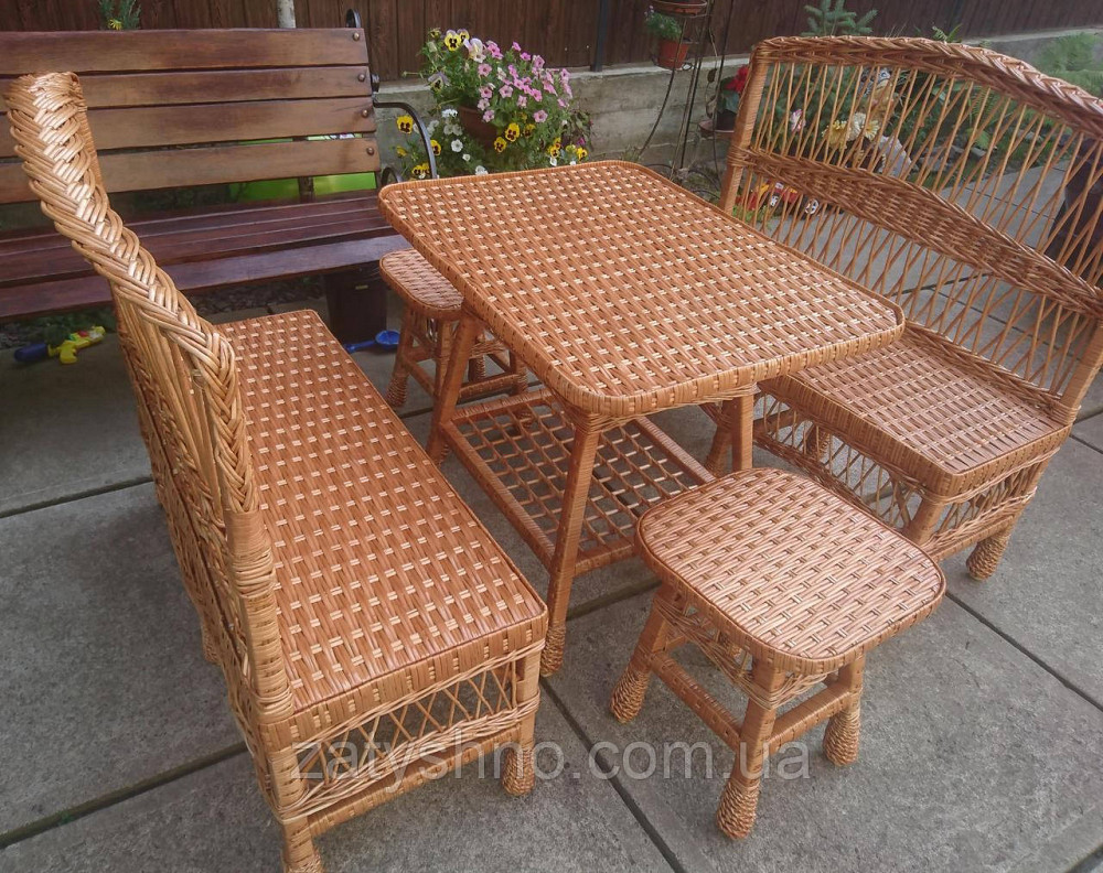Меблі плетені з лавами Київ - фото 6