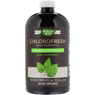 Трави Nature&apos;s Way Рідкий Хлорофіл, Liquid Chlorophyll, (м&apos;ятний смак), 473 мл (NWY03501) Вінниця - фото 1