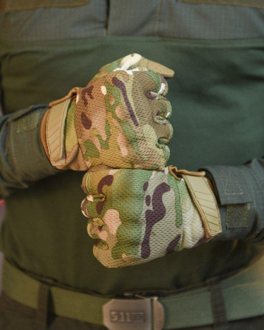 Тактичні рукавички iTouch мультикам із кісточками ВТ76587 Одеса - фото 2