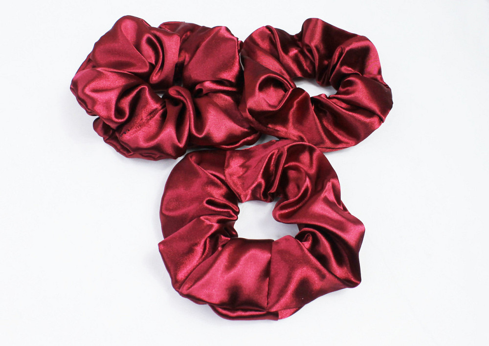Набір резинок для волосся атласний Бордовий Харків - фото 2