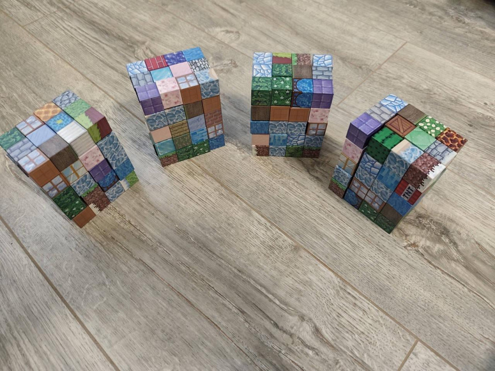 Магнитный конструктор 100 +3фігурки кубиков Майнкрафт - Minecraft, магнитные блоки для детей, Киев - изображение 5