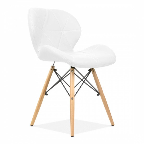 Стілець Стар м'який екошкіра біла Дніпро - фото 4