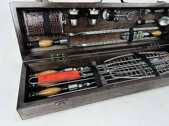 Подарунковий набір шампурів у дерев'яному кейсі ЛІСНИК HAPPY DAYS Тернопіль