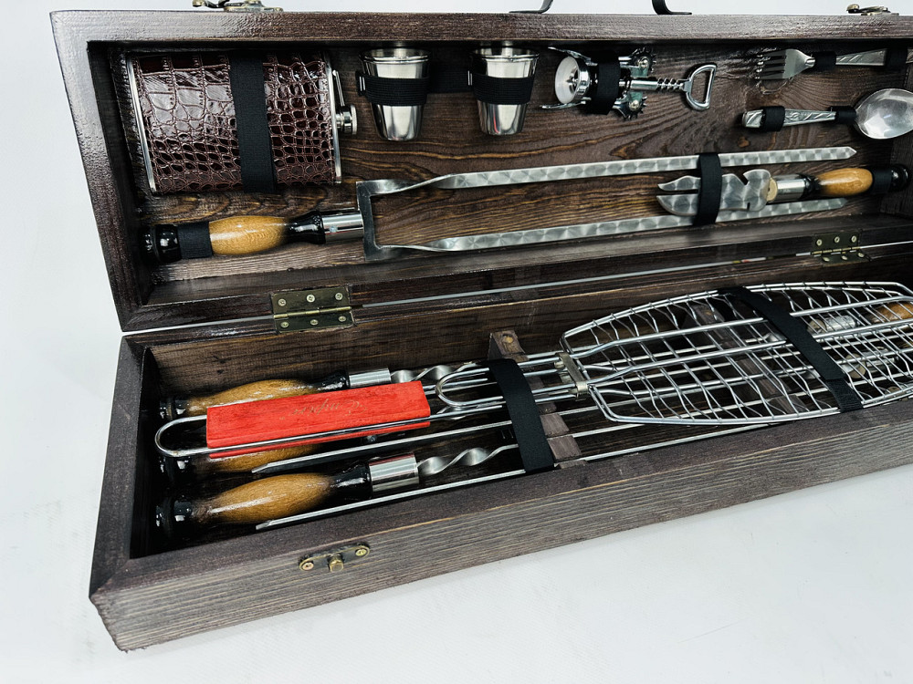 Подарунковий набір шампурів у дерев'яному кейсі ЛІСНИК HAPPY DAYS Тернопіль - фото 5